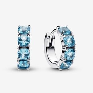 Light Blue Hoop EarringsSterling silver